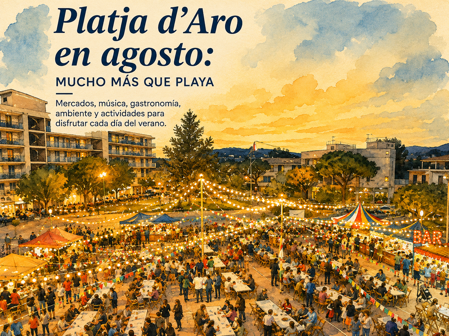 Qué hacer en Platja d’Aro en agosto de 2026: playas, mercados, música y noches de verano